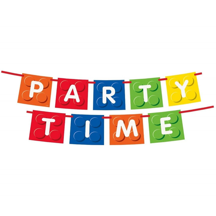 LEGO Building Blocks Birthday Block Banner 6 ft