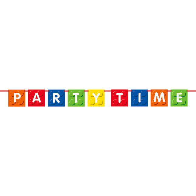 LEGO Building Blocks Birthday Block Banner 6 ft