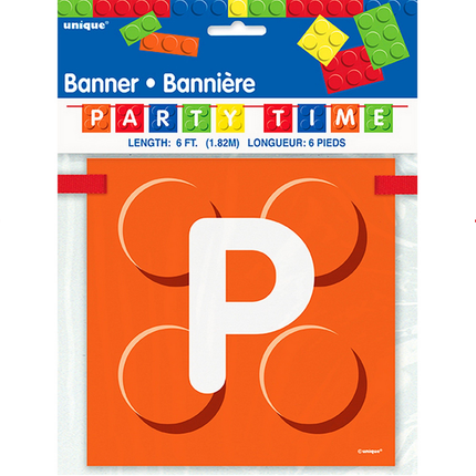 LEGO Building Blocks Birthday Block Banner 6 ft