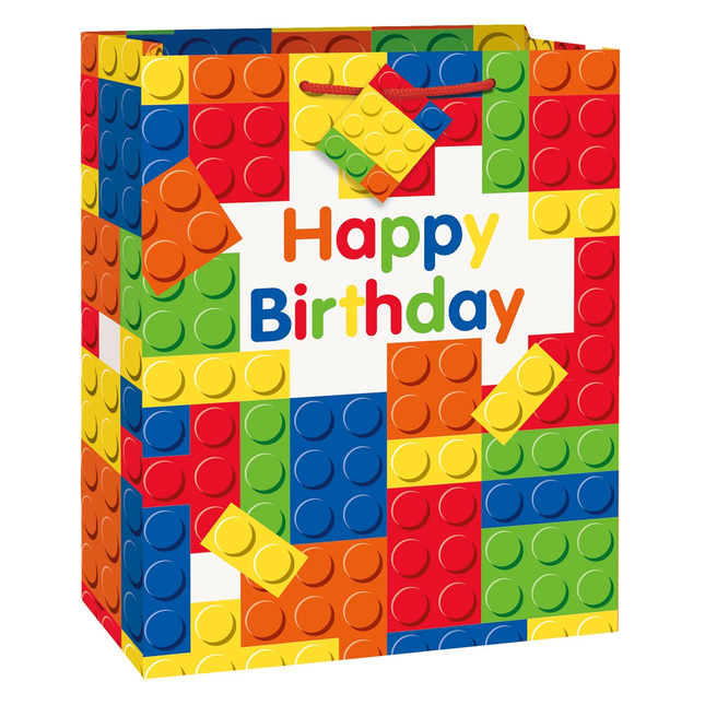 Lego Building Blocks Birthday Large Gift Bag