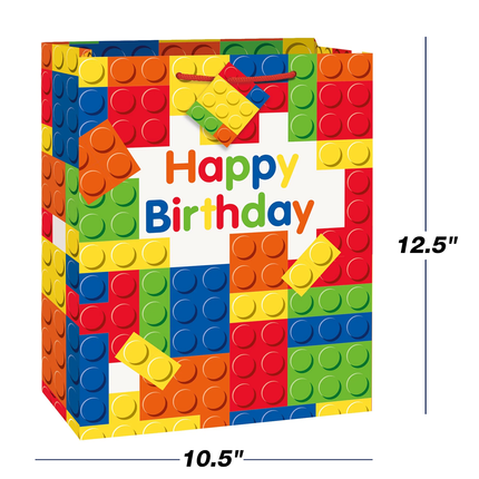 Lego Building Blocks Birthday Large Gift Bag