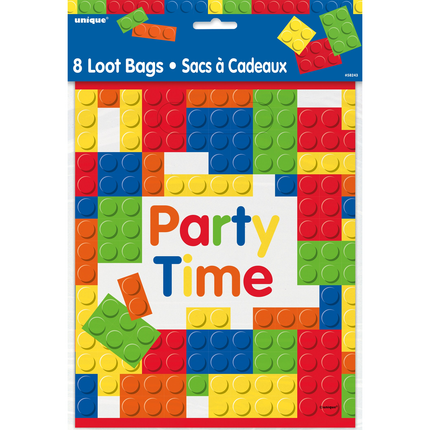 Lego Building Blocks Birthday Loot Bags, 8ct