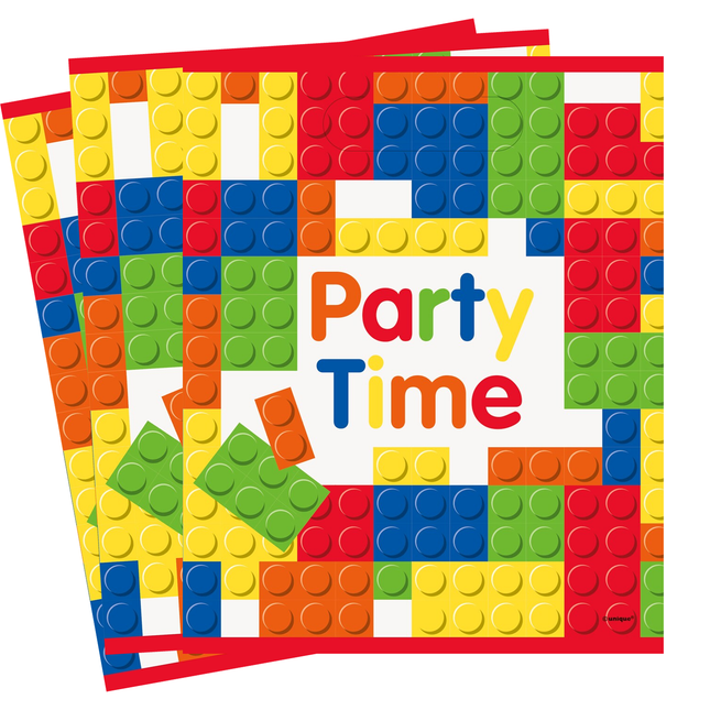 Lego Building Blocks Birthday Loot Bags, 8ct