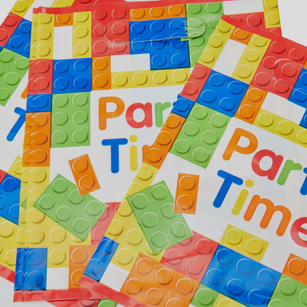 Lego Building Blocks Birthday Loot Bags, 8ct