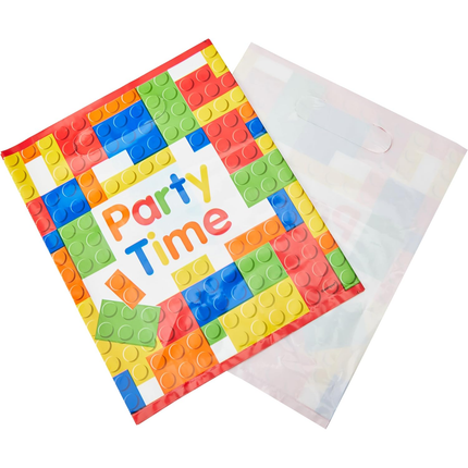 Lego Building Blocks Birthday Loot Bags, 8ct