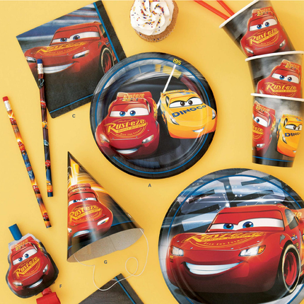 Cars Dessert plates 7 inches, 8 ct