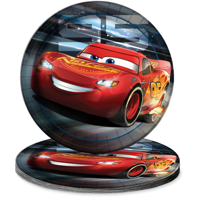 Cars 3 Dinner plates 9 inches, 8 ct