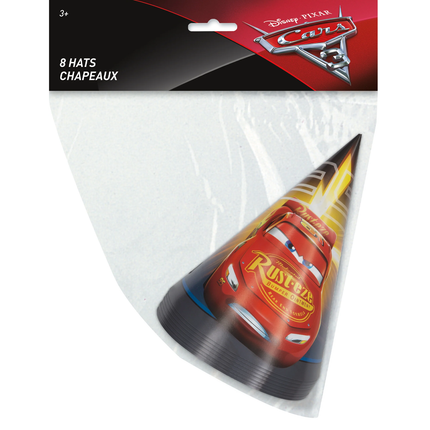 Disney Cars Party Hats, 8 ct