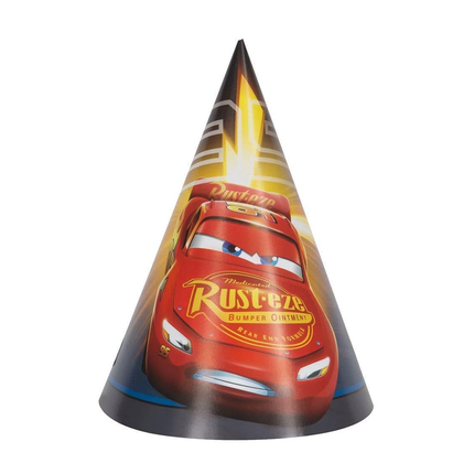 Disney Cars Party Hats, 8 ct
