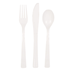 Clear Solid Assorted Plastic Cutlery, 18ct