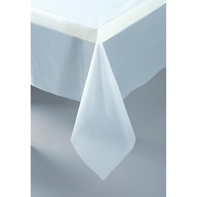 Clear Solid Rectangular Plastic Table Cover, 54" x 108"