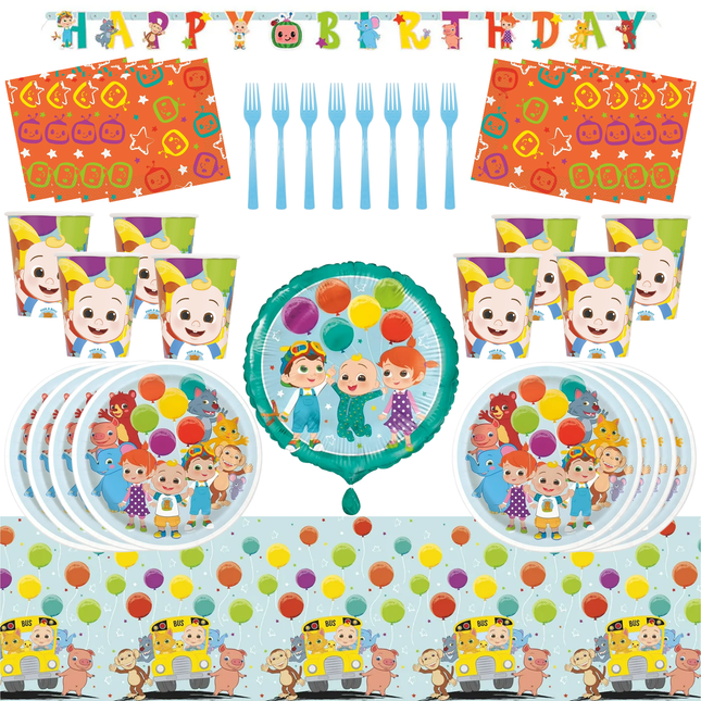 CoComelon Birthday Party Supplies Set for 8 Guests