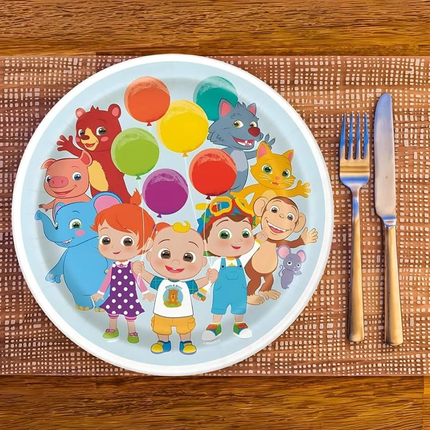 CoComelon Party Paper Dinner Plates 9 inc 8 Ct