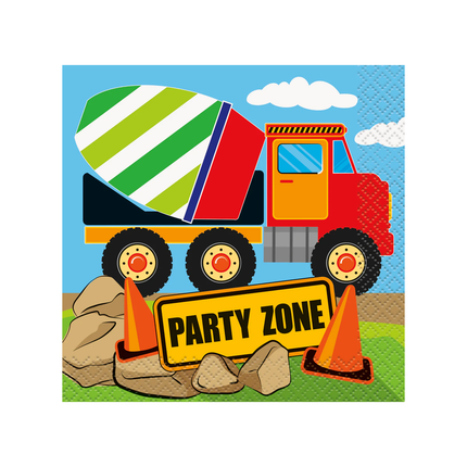 Construction Party Beverage Napkins, 16ct