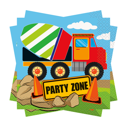 Construction Party Beverage Napkins, 16ct