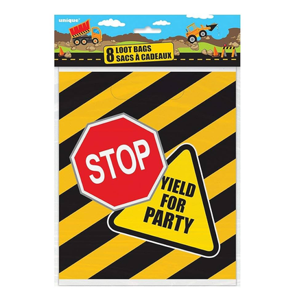 Construction Party Loot Bags, 8ct
