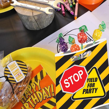 Construction Party Loot Bags, 8ct