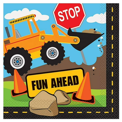 Construction Party Luncheon Napkins, 16ct