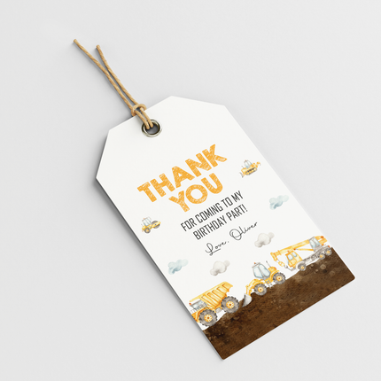 Construction Personalized Thank You Cards, 8 ct