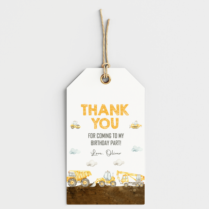 Construction Personalized Thank You Cards, 8 ct