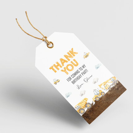 Construction Personalized Thank You Cards, 8 ct