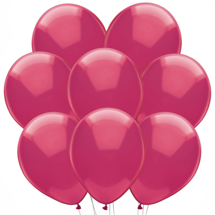 Crystal Fuchsia Latex Balloons 12" - 8 ct