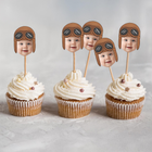 Pilot Face Cupcake Toppers 12 ct