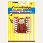 Curious George Cake Decoration with 6 Birthday Candles