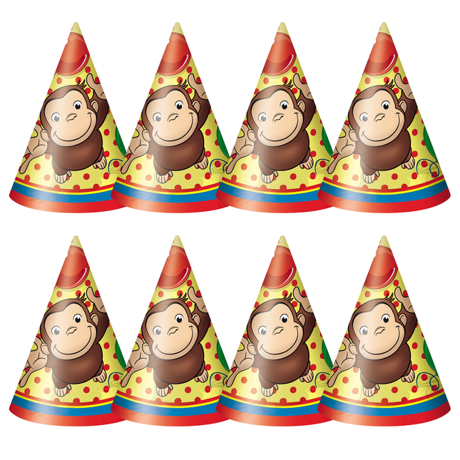 Curious George Hats 8 ct