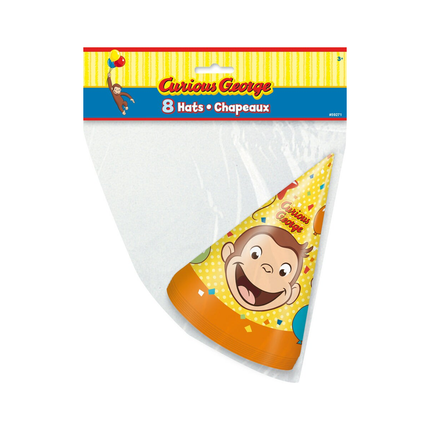 Curious George Hats 8 ct