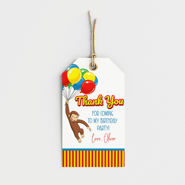 Curious George Personalized Thank You Cards, 8 ct