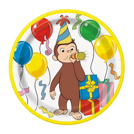 Curious George Dessert Plates (7", 8ct) | Party Plates