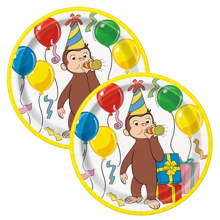 Curious George Dessert Plates (7", 8ct) | Party Plates