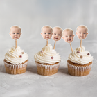 Custom Baby Face Cupcake Toppers 10 ct