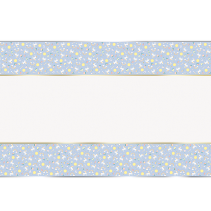 Dainty Unicorn Rectangular Foil Table Cover, 54" x 84"