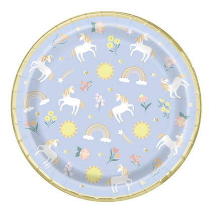 Dainty Unicorn Round 9" Dinner Plates, 8ct