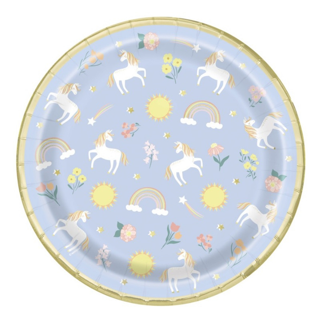 Dainty Unicorn Round 9" Dinner Plates, 8ct
