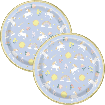 Dainty Unicorn Round 9" Dinner Plates, 8ct