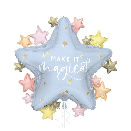 Dainty Unicorn Star Shaped "Make It Magical" Foil Balloon 22"