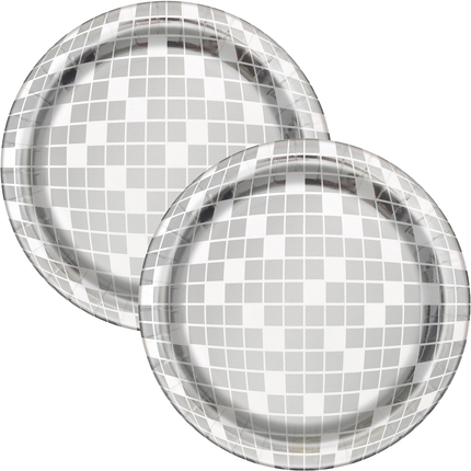 Dance Party Disco Ball Round 9" Dinner Plates 8ct