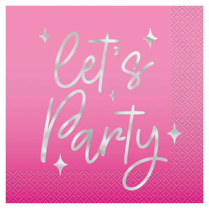 Dance Party "Let's Party" Luncheon Napkins, 16ct