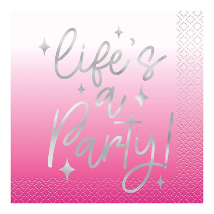 Dance Party "Life's a Party" Beverage Napkins, 16ct