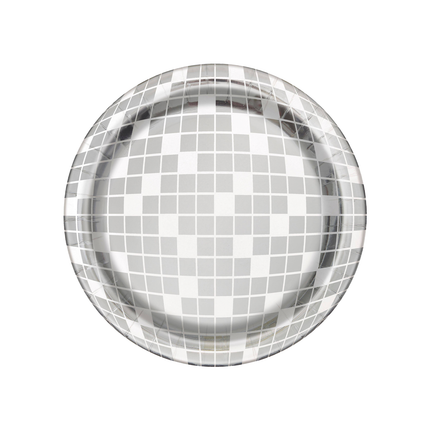 Dance Party Disco Ball set component: Dance Party Disco Ball Round 7" Dessert Plates, 8ct