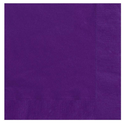 Deep Purple Solid set component: Deep Purple Solid Luncheon Paper Napkins, 20ct