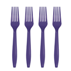 Deep Purple Solid Plastic Forks, 18ct