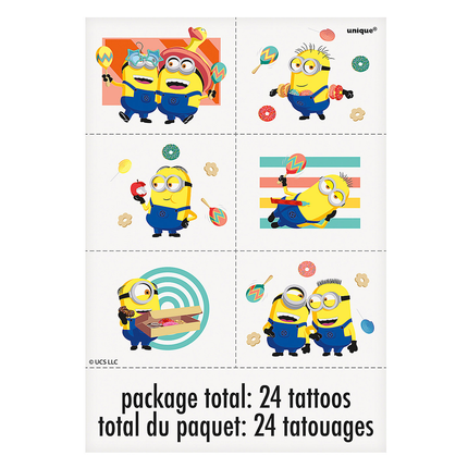 Minions Despicable Me Temporary Tattoos – 24 Ct