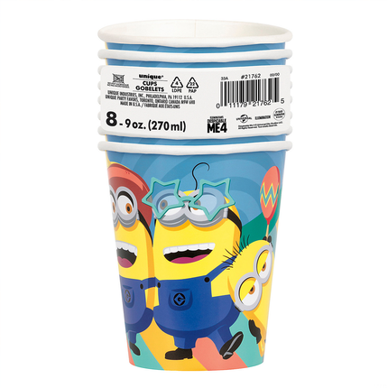Minions Despicable Me Paper Cups, 9 oz. 8 Ct