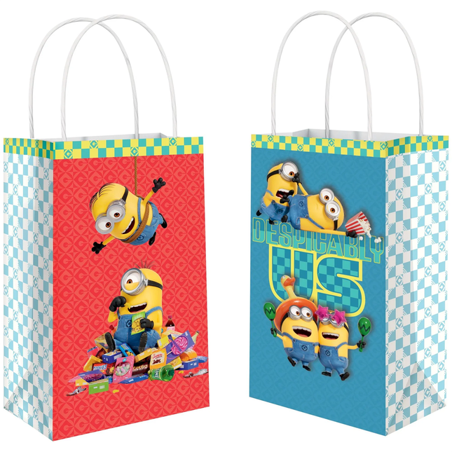 Minions Despicable Me Paper Favor Bags 8ct