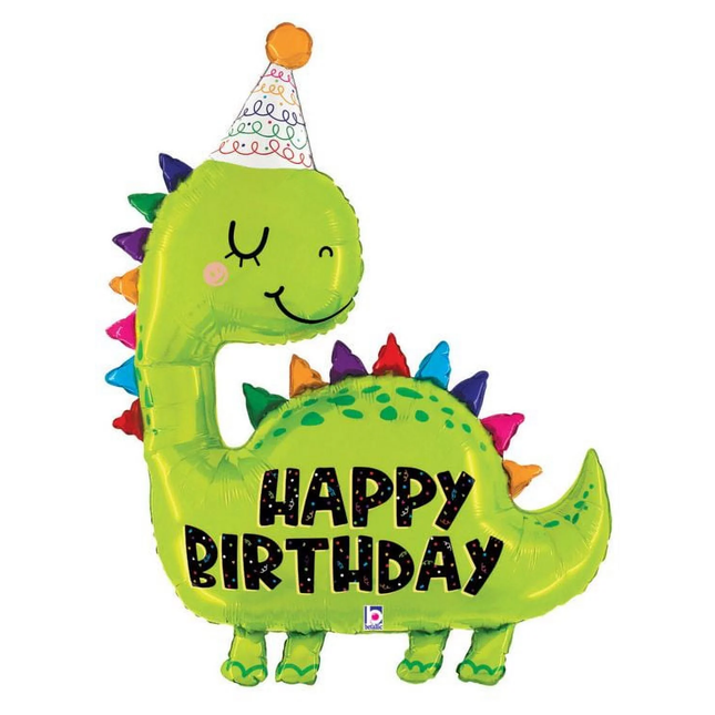 Cute Dinosaur Happy Birthday Foil Balloon 52"