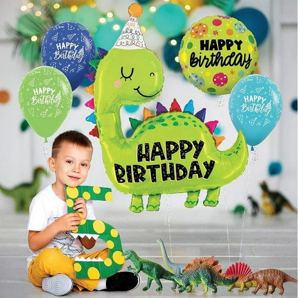 Cute Dinosaur Happy Birthday Foil Balloon 52"